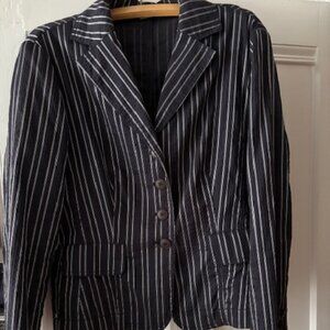 Bianca Nygard Navy & Silver stripe jacket